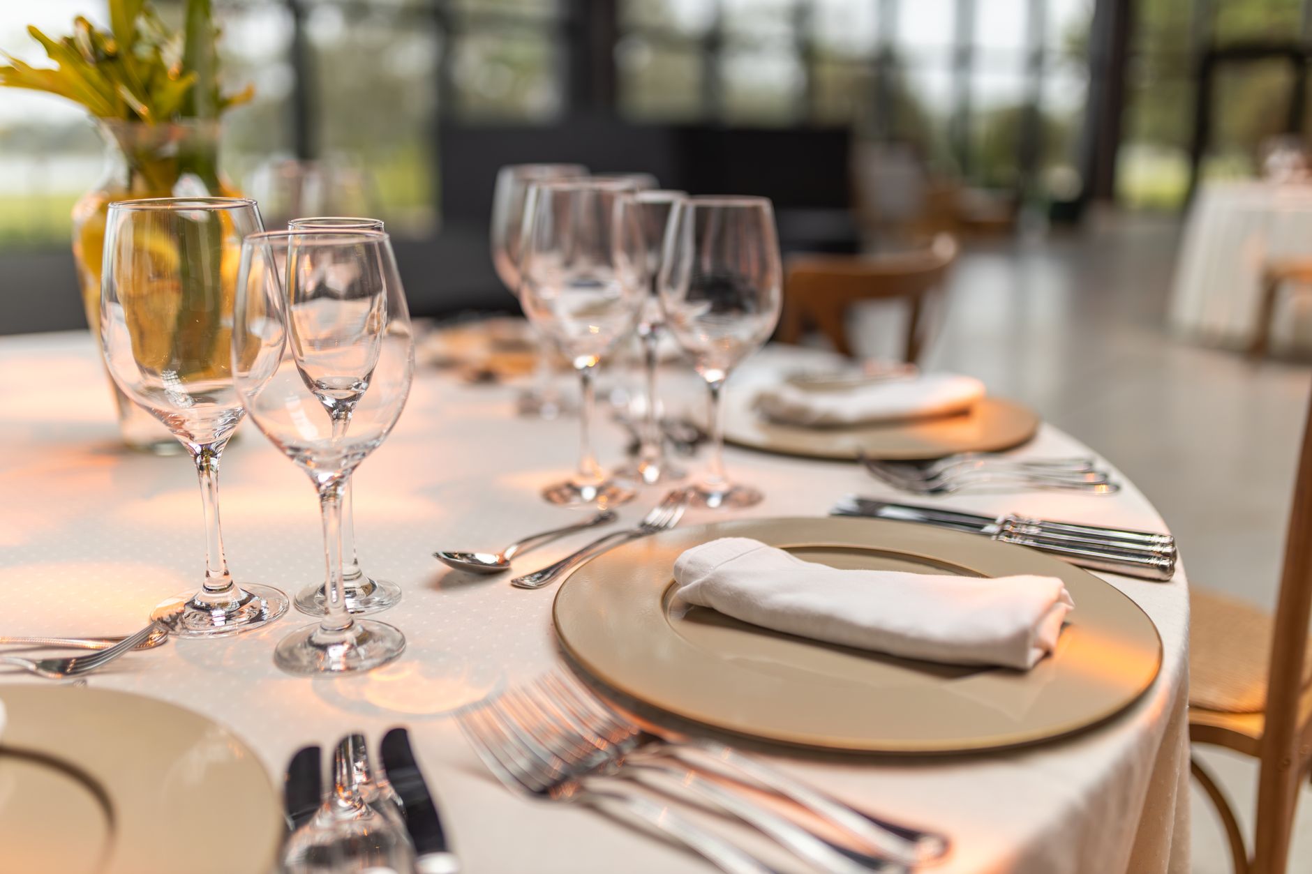 Table at an upscale restaurant evaluated in a mystery diner audit
